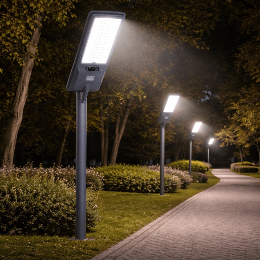 Aigostar - LED-solcelledrevet gadelampe med sensor LED/300W/3,2V 3000/4000/6500K 3600mAh + fjernbetjening