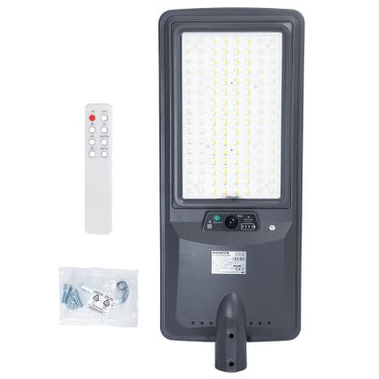 Aigostar - LED-solcelledrevet gadelampe med sensor LED/300W/3,2V 3000/4000/6500K 3600mAh + fjernbetjening
