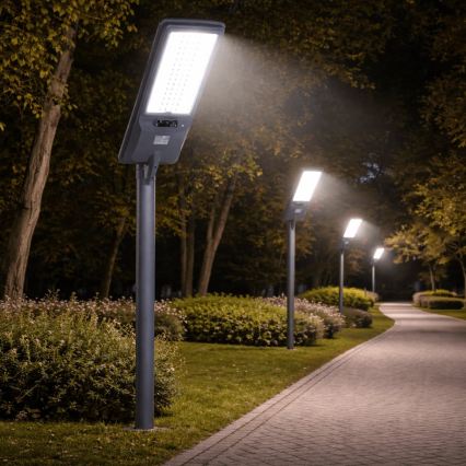 Aigostar - LED solcelledrevet gadelampe med sensor LED/400W/3,2V 4800mAh + fjernbetjening