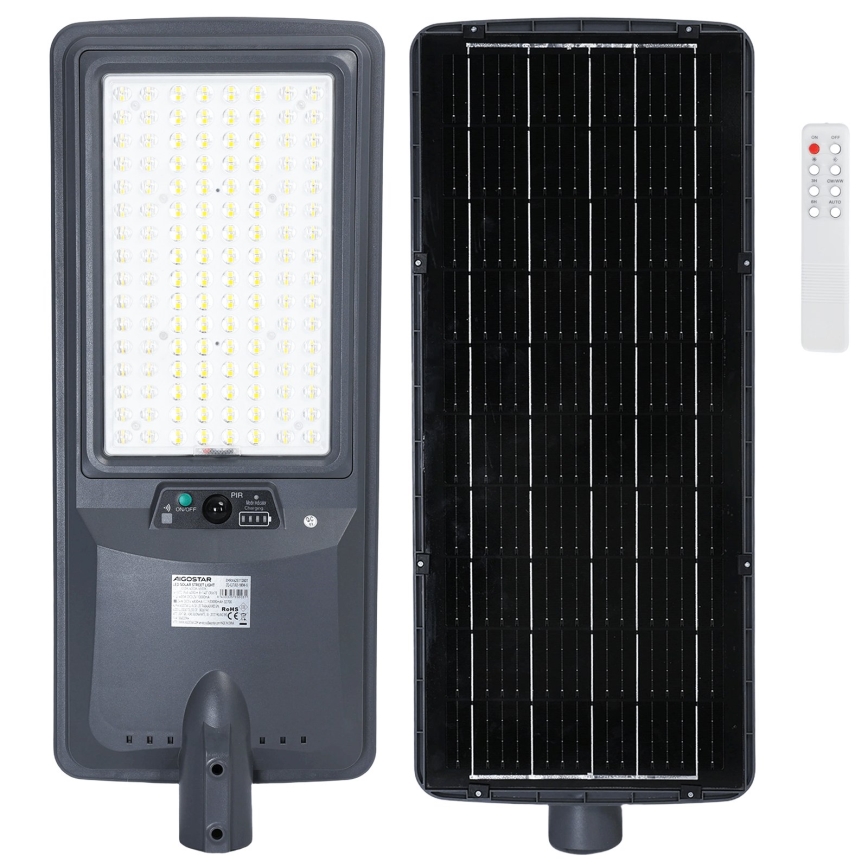 Aigostar - LED solcelledrevet gadelampe med sensor LED/400W/3,2V 4800mAh + fjernbetjening