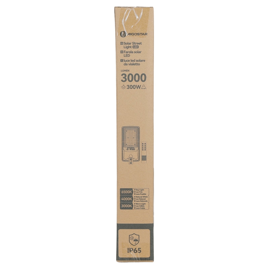 Aigostar - LED solcelledrevet gadelampe med sensor LED/400W/3,2V 4800mAh + fjernbetjening