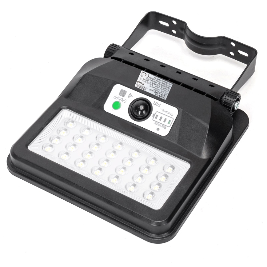 Aigostar - LED solcelledrevet gadelampe med sensor LED/50W/3,2V 1000mAh 6500K + fjernbetjening