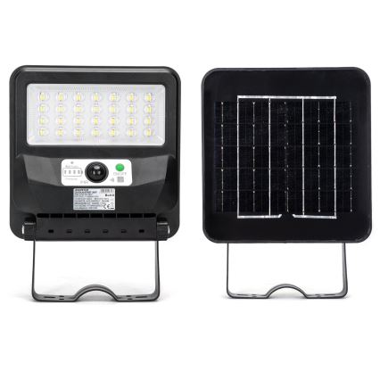 Aigostar - LED solcelledrevet gadelampe med sensor LED/50W/3,2V 1000mAh 6500K + fjernbetjening