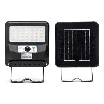 Aigostar - LED solcelledrevet gadelampe med sensor LED/50W/3,2V 1000mAh 6500K + fjernbetjening