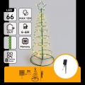 Aigostar - LED solcelledrevet juledekoration 66xLED/0,59W/3,7V 100 cm IP65 130 mAh træ varm hvid