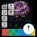 Aigostar - LED solcelledrevet julelyskæde 100xLED/8 funktioner 12 m IP65 multifarvet 800 mAh