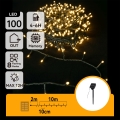 Aigostar - LED solcelledrevet julelyskæde 100xLED/8 funktioner 12 m IP65 varm hvid 800 mAh