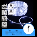 Aigostar - LED solcelledrevet julelyskæde 100xLED/8 funktioner 12m IP65 kold hvid 800 mAh