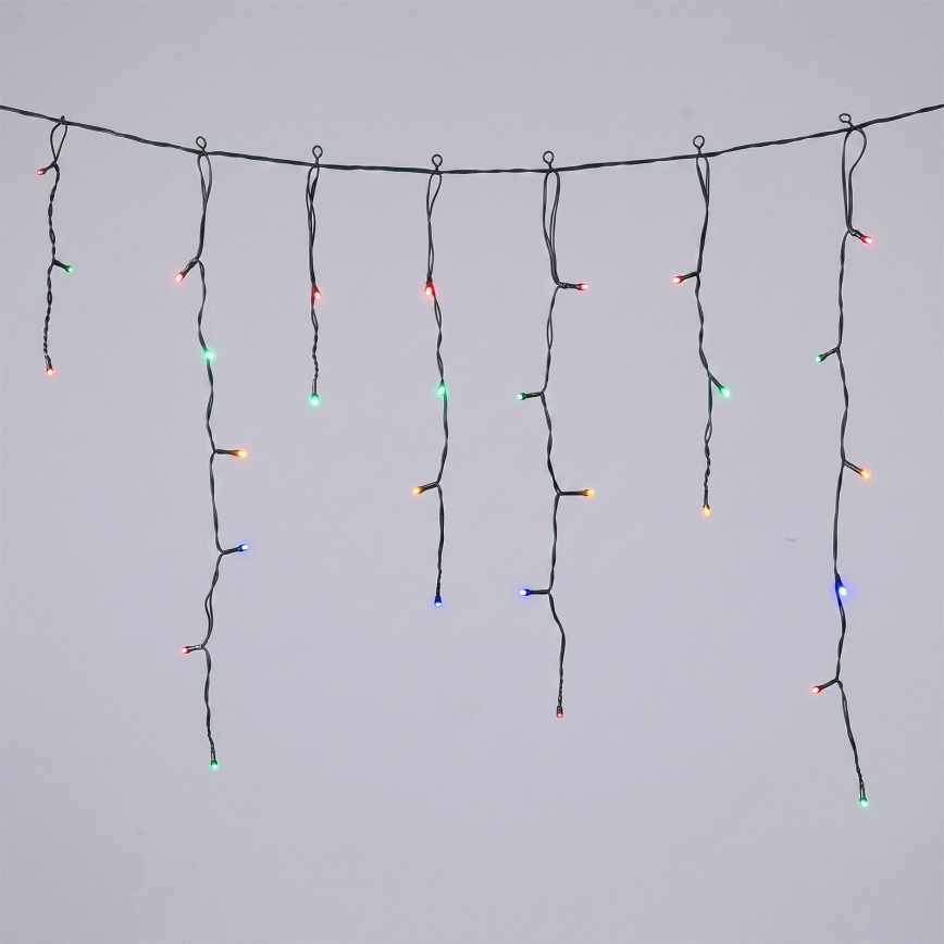 Aigostar - LED solcelledrevet julelyskæde, 100 LED, 8 funktioner, 8 x 0,6 m, 800 mAh, IP65, multifarvet