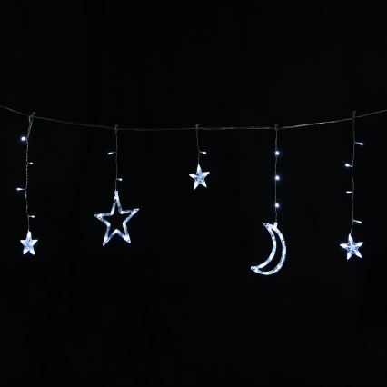 Aigostar - LED solcelledrevet julelyskæde 120 x LED / 8 funktioner 3 x 0,6 m 500 mAh IP65 kold hvid