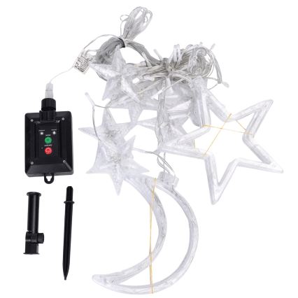 Aigostar - LED solcelledrevet julelyskæde 120 LED/8 funktioner 3 x 0,6 m 500 mAh IP65 varm hvid
