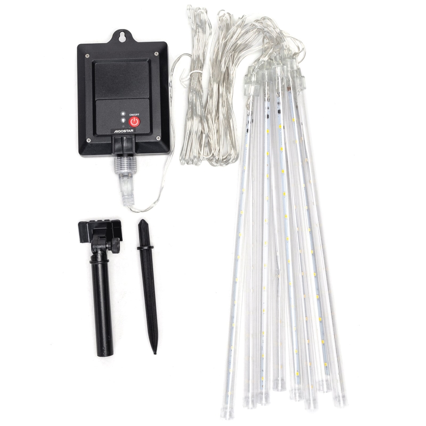 Aigostar - LED solcelledrevet julelyskæde 192xLED/8m IP65 1200 mAh kølig hvid
