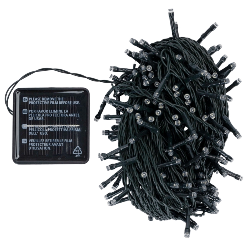 Aigostar - LED solcelledrevet julelyskæde 200x LED / 8 funktioner, 22 m, IP65, multifarvet, 800 mAh
