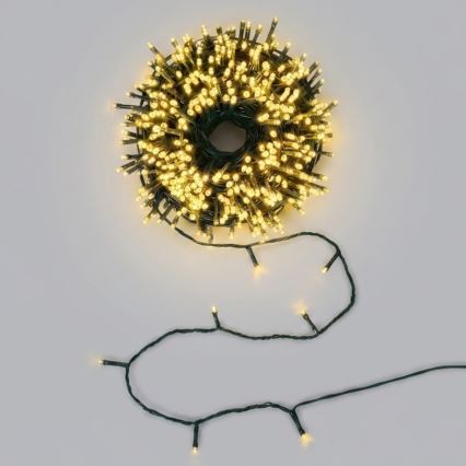 Aigostar - LED solcelledrevet julelyskæde 200 LED / 8 funktioner 22 m IP65 varm hvid 800 mAh