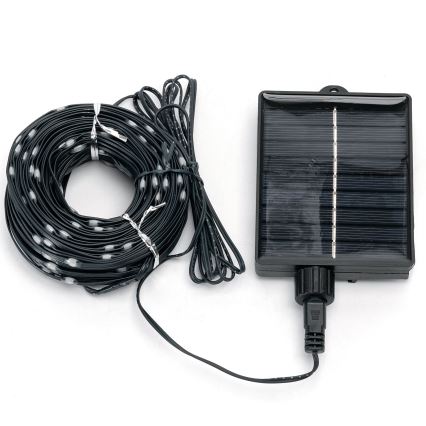 Aigostar - LED solcelledrevet julelyskæde 300xLED/8 funktioner 32m IP65 kold hvid 1200 mAh