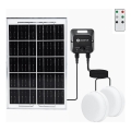 Aigostar - LED solcelledrevet loftlampe med sensor 2xLED/35W/3,7V 6000 mAh IP65 + fjernbetjening