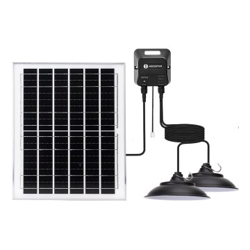 Aigostar - LED solcelledrevet lysekrone 2xLED/70W/12V 12000 mAh 6500K IP65 Ø 23,5 cm + fjernbetjening