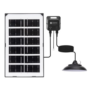 Aigostar - LED solcelledrevet lysekrone LED/35W/12V 3000 mAh 6500K IP65 diameter 15 cm + fjernbetjening