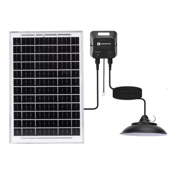 Aigostar - LED solcelledrevet lysekrone LED/70W/12V 6000 mAh 6500K IP65 Ø 23,5 cm + fjernbetjening