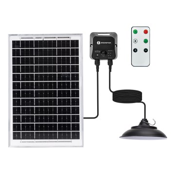 Aigostar - LED solcelledrevet lysekrone med sensor LED/70W/12V 6000 mAh 6500K IP65 Ø 23,5 cm + fjernbetjening