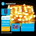 Aigostar - LED solcelledrevet lyskæde 100 x LED/8 funktioner 12 m 800 mAh IP65 varm hvid
