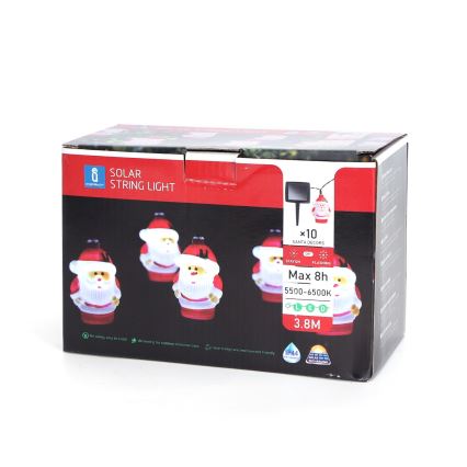 Aigostar - LED solcelle-lyskæde 10xLED/3,8 m IP44 kold hvid 400 mAh