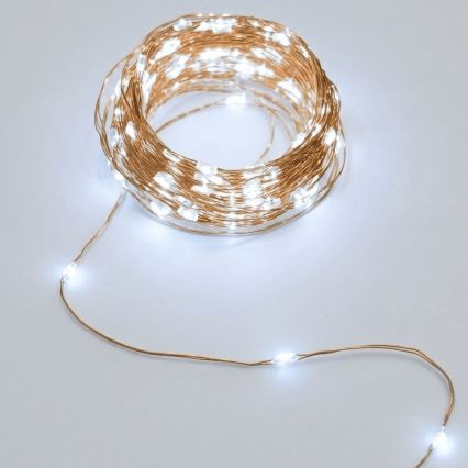 Aigostar - LED solcelle-lyskæde 200 LED / 8 funktioner 22 m IP65 kold hvid 800 mAh