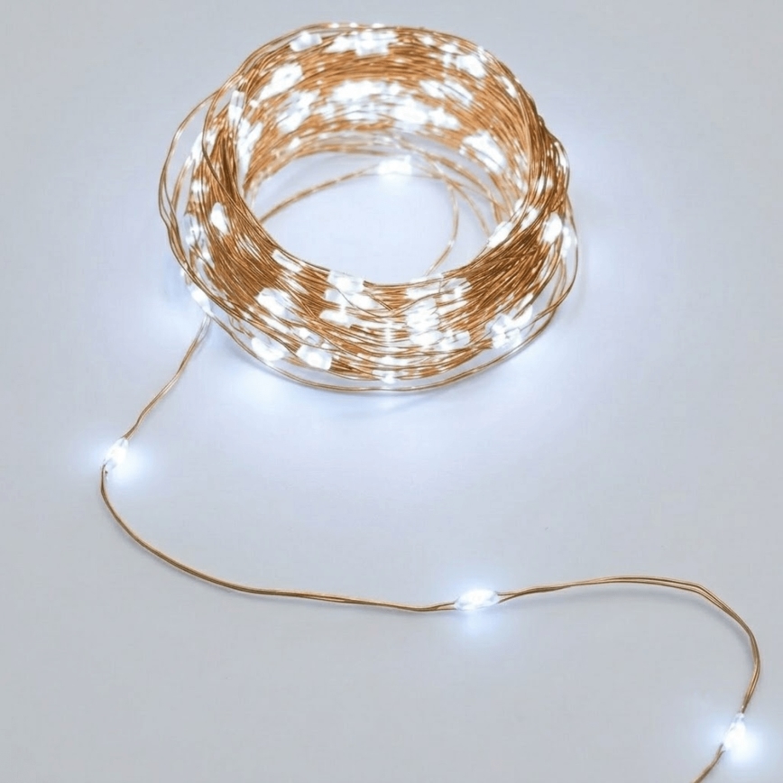 Aigostar - LED solcelle-lyskæde 200 LED / 8 funktioner 22 m IP65 kold hvid 800 mAh