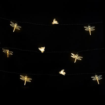 Aigostar - LED solcelledrevet dekorationskæde 50xLED/8 funktioner 10 m 800 mAh IP65 varm hvid