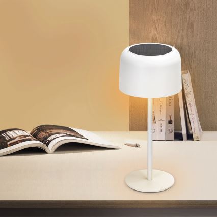 Aigostar - Soldrevet LED bordlampe dæmpbar og genopladelig LED/3W/5V 2200 mAh hvid IP54
