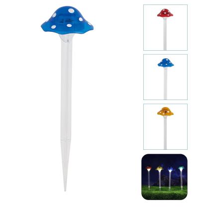 Aigostar - LED solcellelampe LED/0,006W/1,2V 100 mAh 2700K IP44 blå