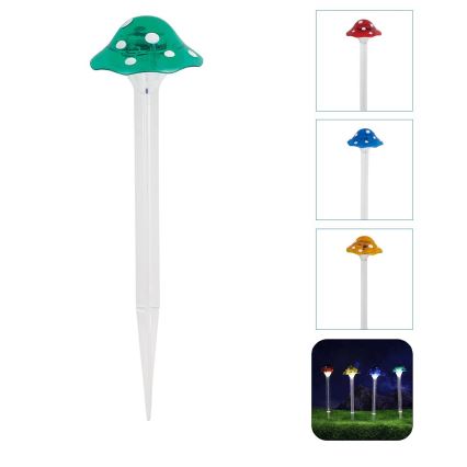 Aigostar - LED solcellelampe LED/0,006W/1,2V 100 mAh 2700K IP44 grøn