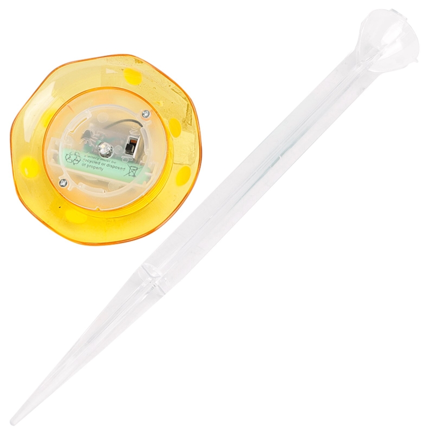 Aigostar - LED solcellelampe LED/0,006W/1,2V 100 mAh 2700K IP44 gul