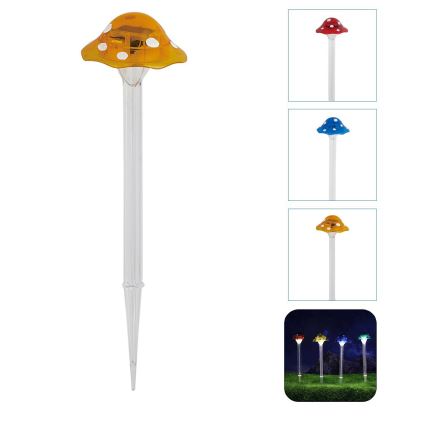 Aigostar - LED solcellelampe LED/0,006W/1,2V 100 mAh 2700K IP44 gul