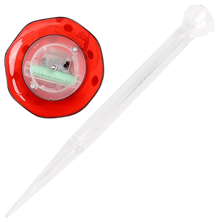 Aigostar - LED solcellelampe LED/0,006W/1,2V 100 mAh 2700K IP44 rød