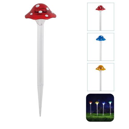 Aigostar - LED solcellelampe LED/0,006W/1,2V 100 mAh 2700K IP44 rød