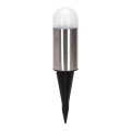 Aigostar - LED solcellelampe LED/0,006W/1,2V 20cm mat krom 40 mAh 6500K IP44
