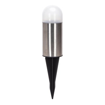 Aigostar - LED solcellelampe LED/0,006W/1,2V 20cm mat krom 40 mAh 6500K IP44