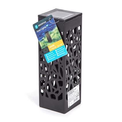 Aigostar - LED solcellelampe LED/0,006W/1,2V 100 mAh 28,5 cm sort 6500K IP44