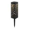 Aigostar - LED solcellelampe LED/0,006W/1,2V 28,5cm sort 2700K IP44 100 mAh