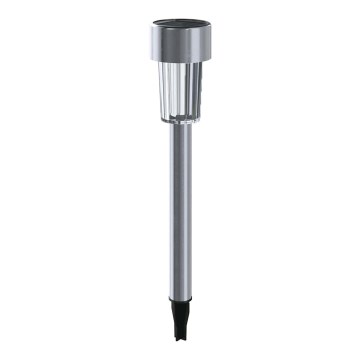 Aigostar - LED solcellelampe LED/0,006W/1,2V 29,5 cm 40 mAh mat krom 6500K IP44