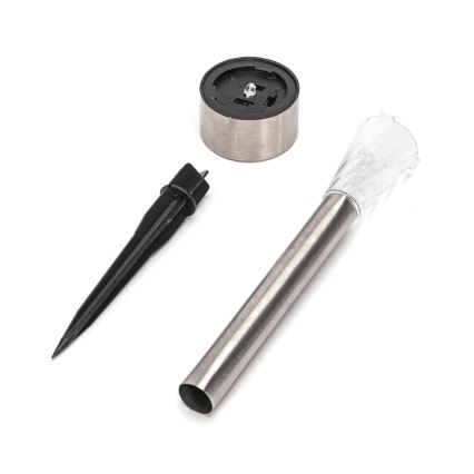 Aigostar - LED solcellelampe LED/0,006W/1,2V 40 mAh 29,5 cm mat krom 6500K IP44