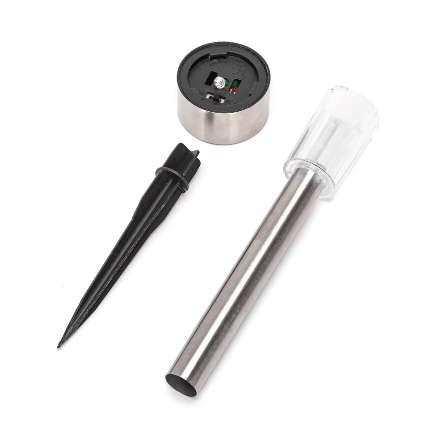 Aigostar - LED solcellelampe LED/0,006W/1,2V 29,5 cm 40 mAh mat krom 6500K IP44