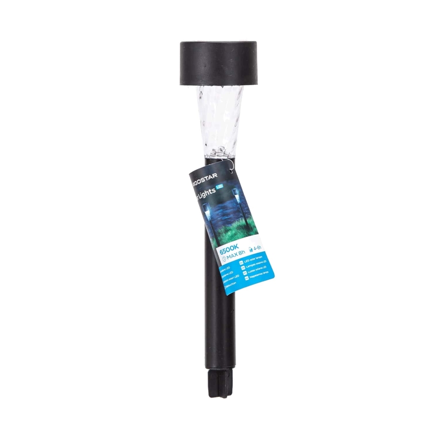 Aigostar - LED solcellelampe LED/0,006W/1,2V 40 mAh 29,5 cm sort 6500K IP44