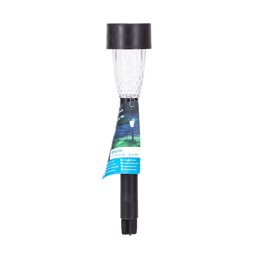 Aigostar - LED solcellelampe LED/0,006W/1,2V 40 mAh 29,7 cm sort 6500K IP44