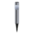 Aigostar - LED solcellelampe LED/0,006W/1,2V 31,5 cm 100 mAh mat krom 6500K IP44