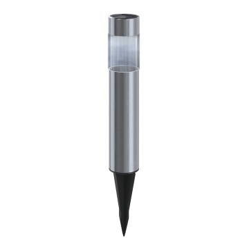Aigostar - LED solcellelampe LED/0,006W/1,2V 31,5 cm 100 mAh mat krom 6500K IP44