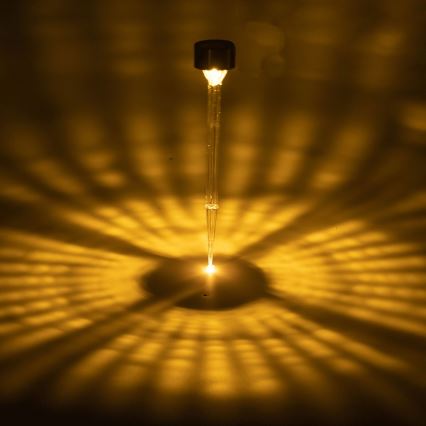 Aigostar - LED solcellelampe LED/0,006W/1,2V 32 cm mat krom 200 mAh 2700K IP44