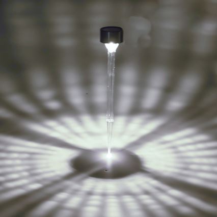 Aigostar - LED solcellelampe LED/0,006W/1,2V 32 cm mat krom 6500K IP44