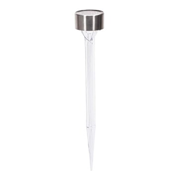 Aigostar - LED solcellelampe LED/0,006W/1,2V 32 cm mat krom 200 mAh 2700K IP44